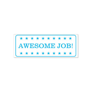 "AWESOME JOB!" Tutor Rubber Stamp