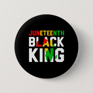 Awesome Juneteenth Black King Melanin Fathers Day  6 Cm Round Badge