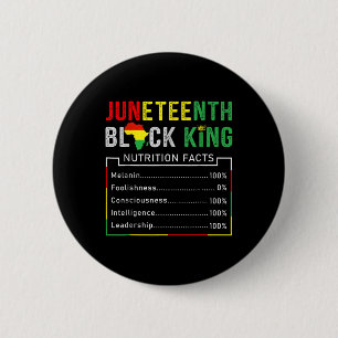 Awesome Juneteenth Black King Melanin Fathers Day 6 Cm Round Badge