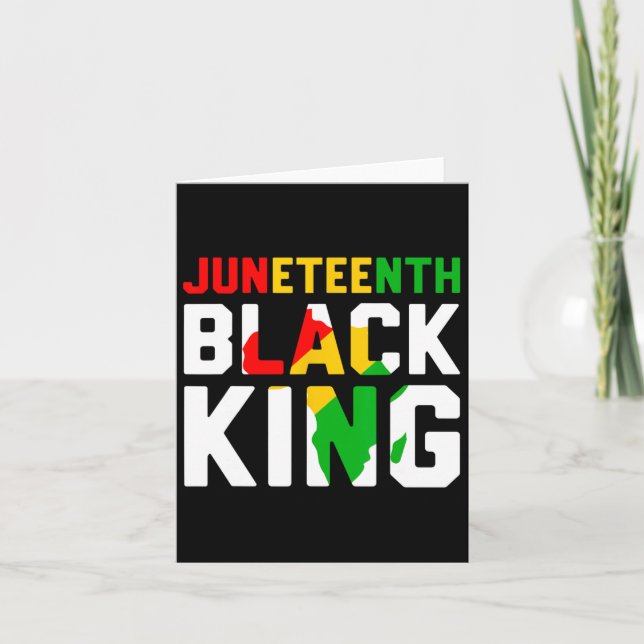 Awesome Juneteenth Black King Melanin Fathers Day  Card (Front)