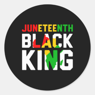 Awesome Juneteenth Black King Melanin Fathers Day Classic Round Sticker
