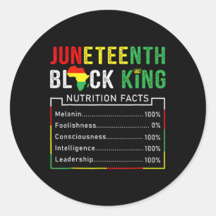 Awesome Juneteenth Black King Melanin Fathers Day Classic Round Sticker