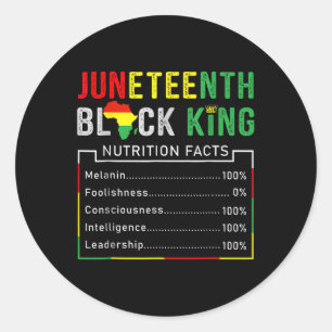 Awesome Juneteenth Black King Melanin Fathers Day Classic Round Sticker