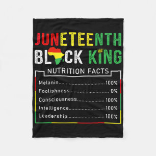 Awesome Juneteenth Black King Melanin Fathers Day Fleece Blanket