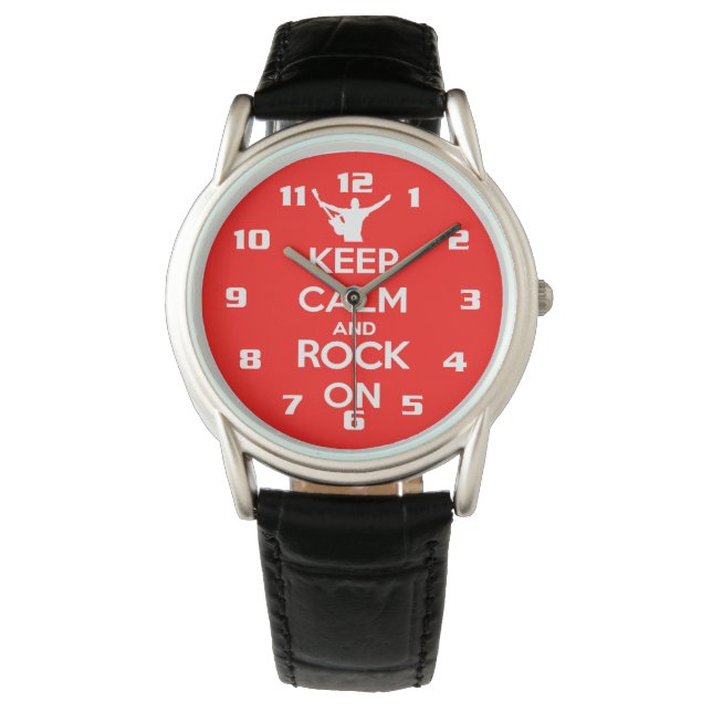 Awesome Keep Calm and Rock on Watch (Front)