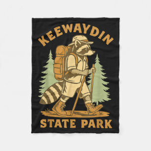 Awesome Keewaydin State Park, Ny Hiking Racoon Hik Fleece Blanket