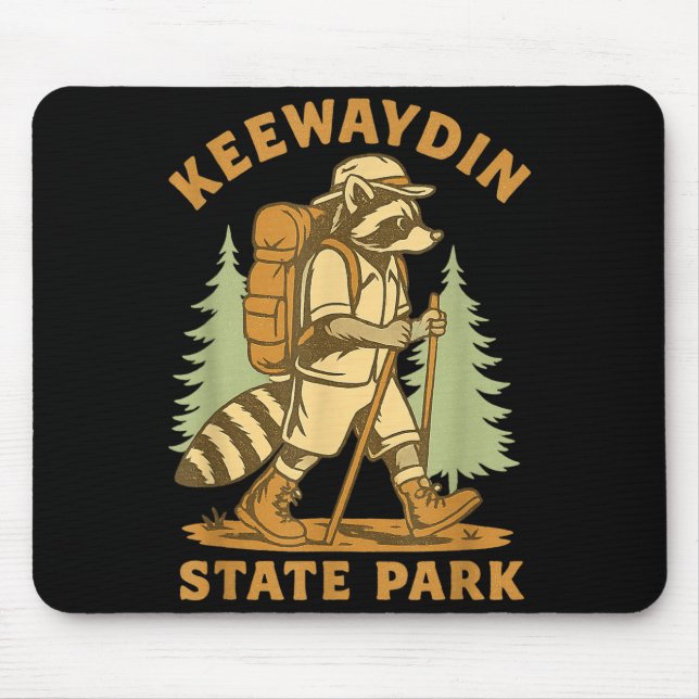Awesome Keewaydin State Park, Ny Hiking Racoon Hik Mouse Mat (Front)