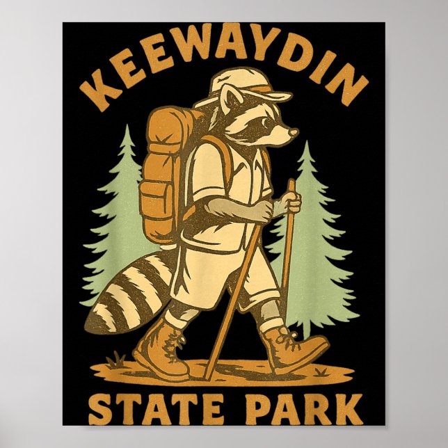 Awesome Keewaydin State Park, Ny Hiking Racoon Hik Poster (Front)
