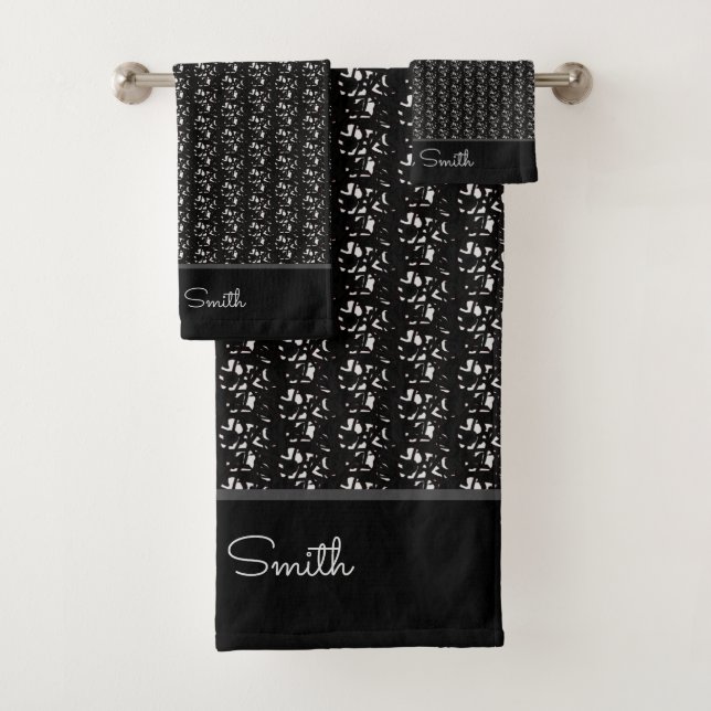Awesome Kenyan, African Art Pattern, Bath Towel Set (Insitu)