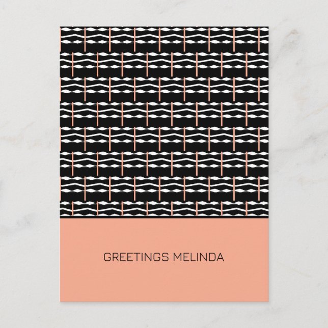 Awesome Kenyan African Pattern Holiday Postcard (Front)
