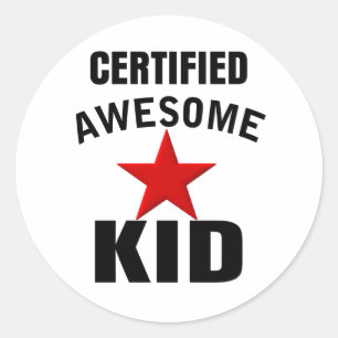 Awesome Kid Classic Round Sticker