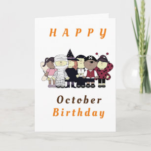 AWESOME KID HAS **OCTOBER** BIRTHDAY CARD