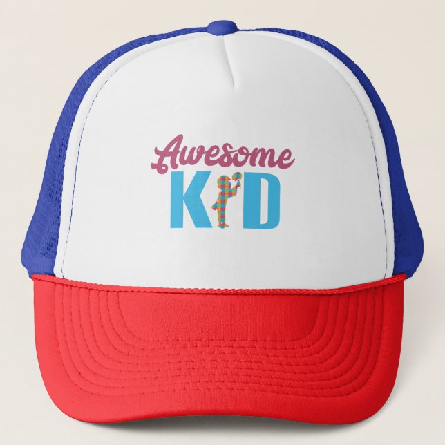 Awesome Kid Trucker Hat (Front)