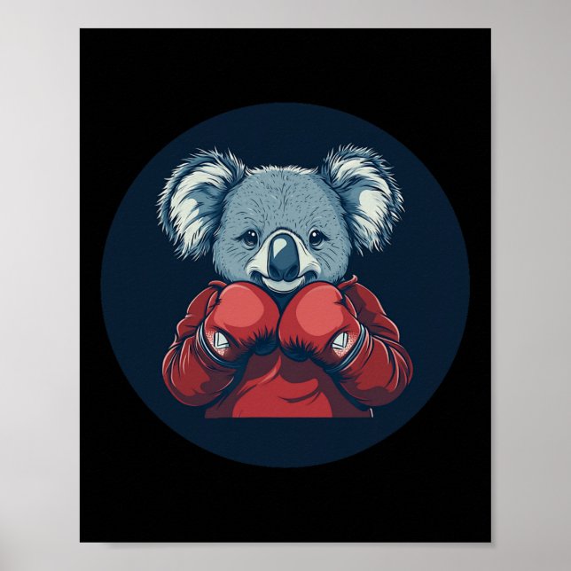 Awesome Koala Bear Boxer For A Knockout Vibe  Poster (Front)