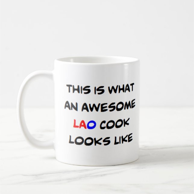 awesome lao cook coffee mug (Left)