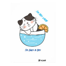 Awesome Lazy Cat Sarcastic Meme Humour Custom Text