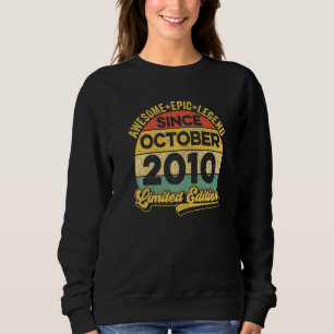 Awesome Legend Since October 2010 12 Years Old 12t Sweatshirt