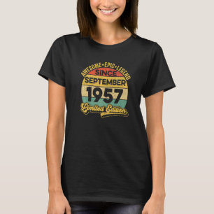 Awesome Legend Since September 1957 65th Birthday T-Shirt