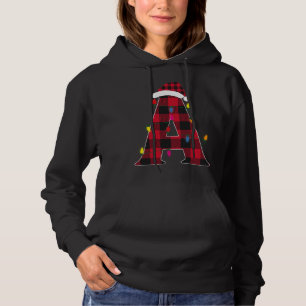 Awesome Letter A Initial Name Buffalo Plaid Christ Hoodie