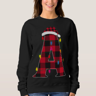 Awesome Letter A Initial Name Buffalo Plaid Christ Sweatshirt