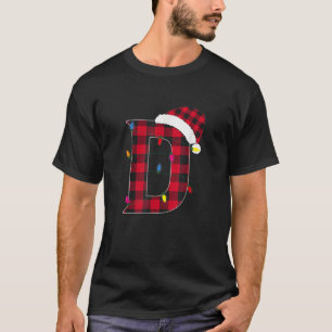 Awesome Letter M Initial Name Buffalo Plaid Christ T-Shirt