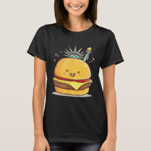 Awesome Liberty Statue Burger Costume For Boys And T-Shirt