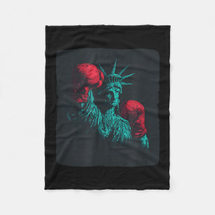 Awesome Liberty With Boxing Gloves Costume Fleece Blanket