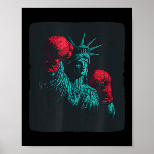 Awesome Liberty With Boxing Gloves Costume  Poster