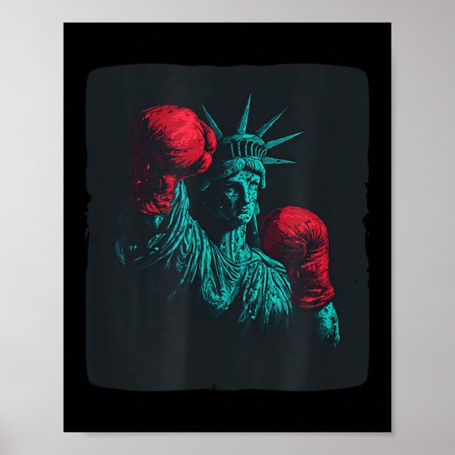Awesome Liberty With Boxing Gloves Costume  Poster (Front)
