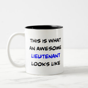 awesome lieutenant4 Two-Tone coffee mug