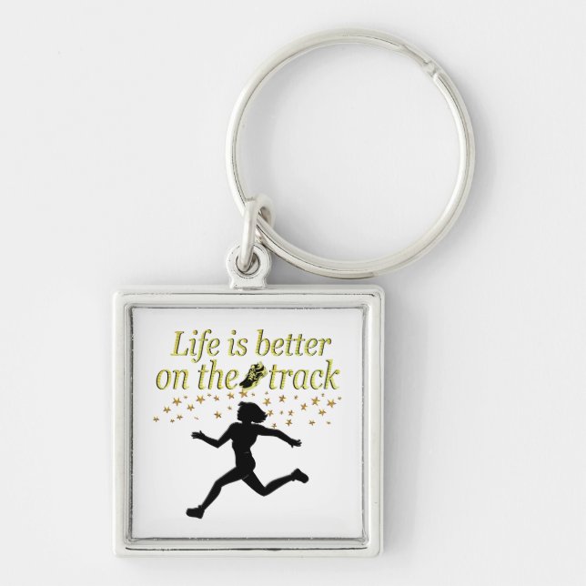AWESOME LIFE IS BETTER ON THE TRACK DESIGN KEY RING (Front)