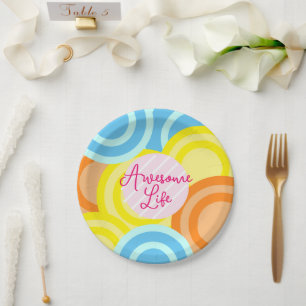 Awesome Life Puck Potluck Paper Plate