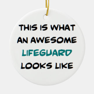 awesome lifeguard ceramic tree decoration