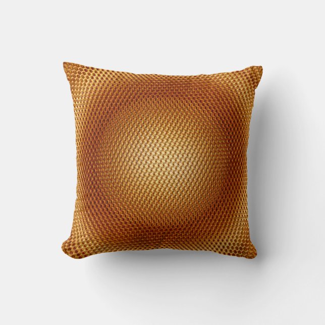 Awesome Light and dark gold colour tones metal Cushion (Front)
