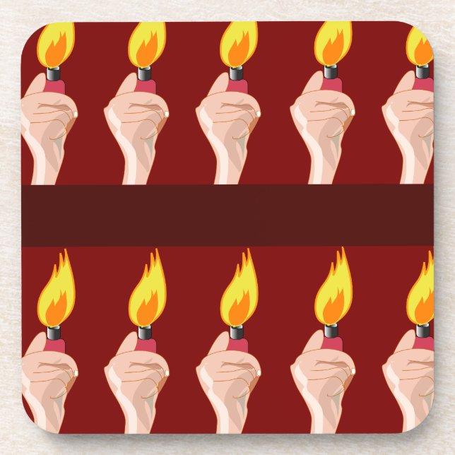 Awesome Lighter Music Fun Concert Pattern Coaster (Front)