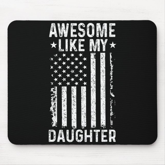 Awesome like daughter funny dad from daughter mouse mat (Front)