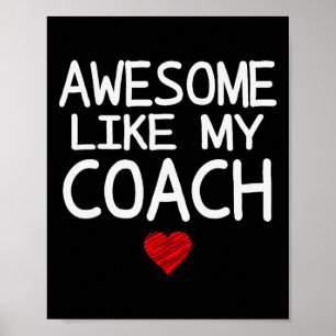 Awesome Like My Coach Heart Graphic For Valentine Poster