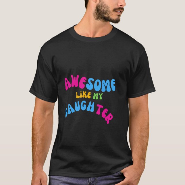 Awesome Like My Daughter In Law 16 Funny Vintage T T-Shirt (Front)