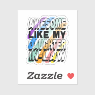Awesome Like My Daughter-In-Law, Bold Typo Colour