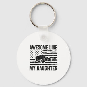 Awesome Like My Daughter Men Funny Fathers Day Dad Key Ring