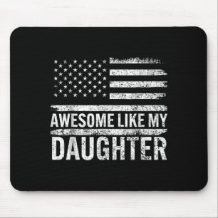 Awesome Like My Daughter Men Funny Fathers Day Dad Mouse Mat