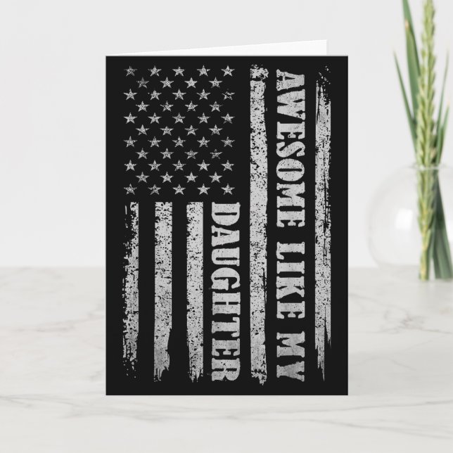 Awesome Like My Daughter Men Funny For Dad Fathers Card (Front)