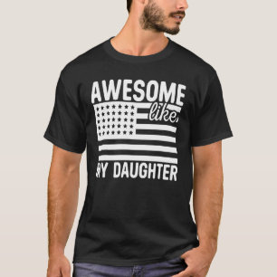 Awesome Like My Daughter Retro Men Dad  Fathers 1 T-Shirt