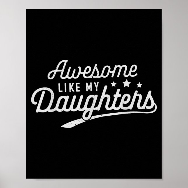 Awesome Like My Daughters Men Funny Fathers Day Da Poster (Front)