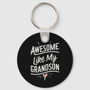 Awesome Like My Grandson Gifts Men Funny Father's Key Ring