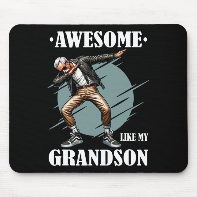 Awesome Like My Grandson  Mouse Mat (Front)