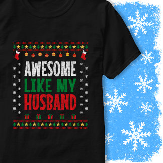 Awesome Like My Husband Christmas Sweater Vintage