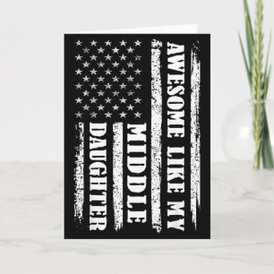 Awesome Like My Middle Daughter Men Funny For Dad Card