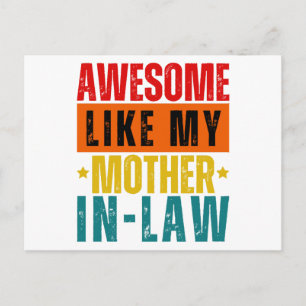 Awesome Like My Mother In-Law Holiday Postcard