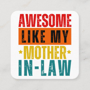 Awesome Like My Mother In-Law Square Business Card